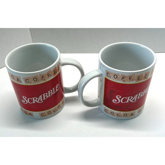 Scrabble Board Game Coffee Mug Set Tea Cocoa Cup Retro Game Night - Picture 6 of 9